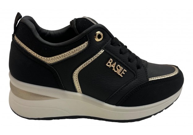 Γυναικείο sneaker Basile σε μαύρο χρώμα AB05423SD