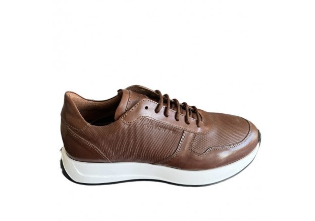 Ανδρικό sneaker Kricket σε ταμπά χρώμα δερμάτινο 25K-3030-4 Ανδρικό sneaker Kricket σε ταμπά χρώμα δερμάτινο 25K-3030-4
