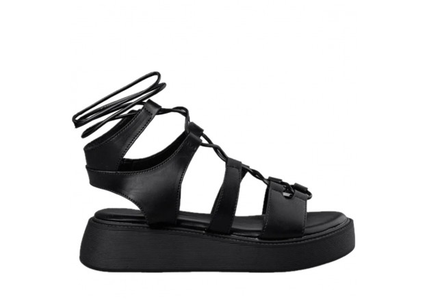Envie flatform μαύρο με κορδόνια E96-21319 Envie flatform μαύρο με κορδόνια E96-21319