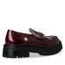 Γυναικεία loafers Envie σε μπορντώ λουστρίνι E30-20488