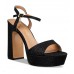 Envie πέδιλα με φιάπα και χοντρό τακούνι σε μαύρο χρώμα