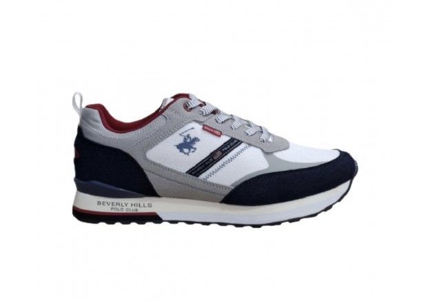 Ανδρικό sneaker Beverly Hills Polo Club σε λευκό χρώμα BHM513100 Ανδρικό sneaker Beverly Hills Polo Club σε λευκό χρώμα BHM513100