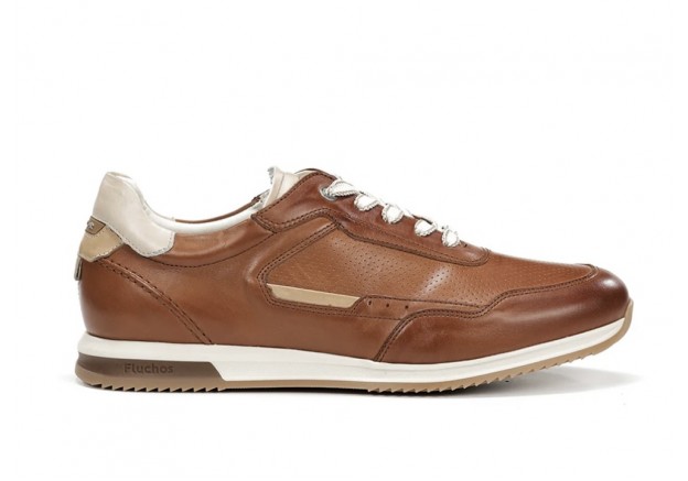 Ανδρικό sneaker Fluchos δερμάτινο σε ταμπά χρώμα F2186 Ανδρικό sneaker Fluchos δερμάτινο σε ταμπά χρώμα F2186