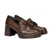 Γυναικεία loafers με τακούνι Dorking by Fluchos σε καφέ χρώμα D9155