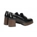Γυναικεία loafers με τακούνι Dorking by Fluchos σε μαύρο χρώμα D9155