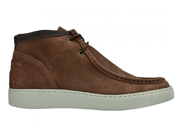 Ανδρικό δερμάτινο Μποτάκι Antonio δετό σε ταμπά nabuck 460