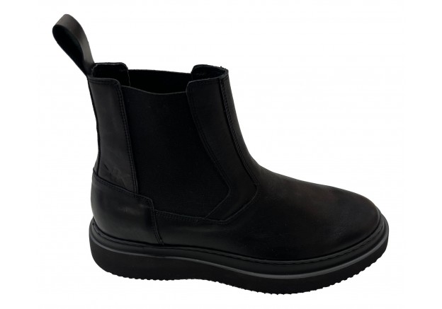 Ανδρικό δερμάτινο μποτάκι Kricket σε μαύρο 25X-8031B-4