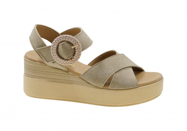 Γυναικεία πλατφόρμα Ragazza δερμάτινη σε μπέζ καστόρι χρώμα 0399