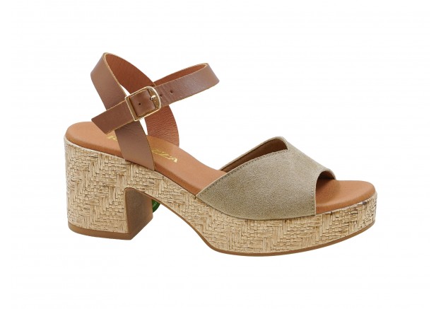 Γυναικείο πέδιλο Ragazza σε μπέζ καστόρι 0780