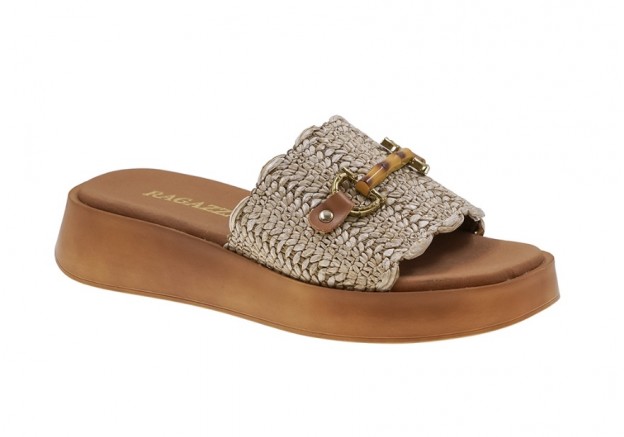 Γυναικείο σανδάλι-flatform δερμάτινο Ragazza μπεζ 01163 Γυναικείο σανδάλι-flatform δερμάτινο Ragazza μπεζ 01163