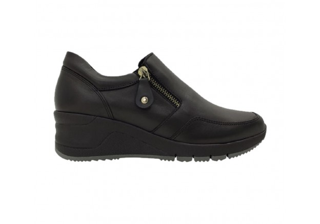Ragazza δερμάτινα γυναικεία sneaker σε μαύρο χρώμα 0327 Ragazza δερμάτινα γυναικεία sneaker σε μαύρο χρώμα 0327