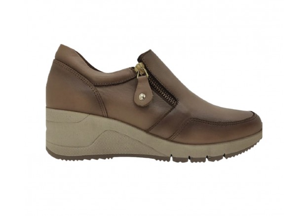 Ragazza δερμάτινα γυναικεία sneaker σε ταμπά χρώμα 0327 Ragazza δερμάτινα γυναικεία sneaker σε ταμπά χρώμα 0327