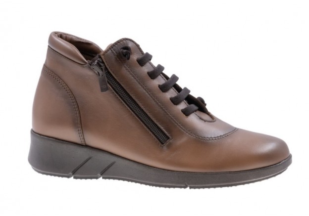 Γυναικείο μποτακι Ragazza δερμάτινο ταμπά 0412