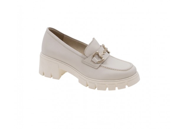 Γυναικεία loafers Ragazza δερμάτινα σε μπέζ χρώμα 0532 Γυναικεία loafers Ragazza δερμάτινα σε μπέζ χρώμα 0532