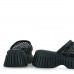 Γυναικείο Flatform Tsakiris Mallas δερμάτινο μαύρο 100-581