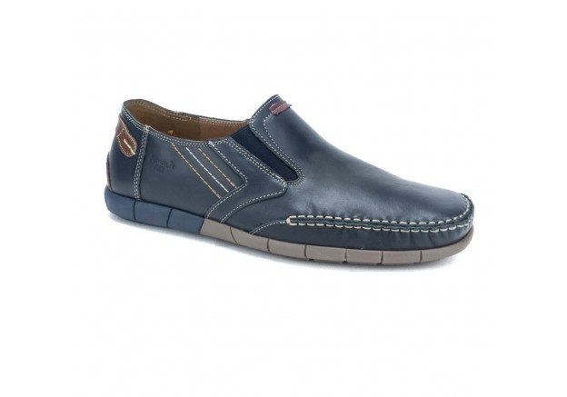 Δερμάτινα Boxer Loafers – Μοκασίνια Μπλέ Δερμάτινα Boxer Loafers – Μοκασίνια Μπλέ