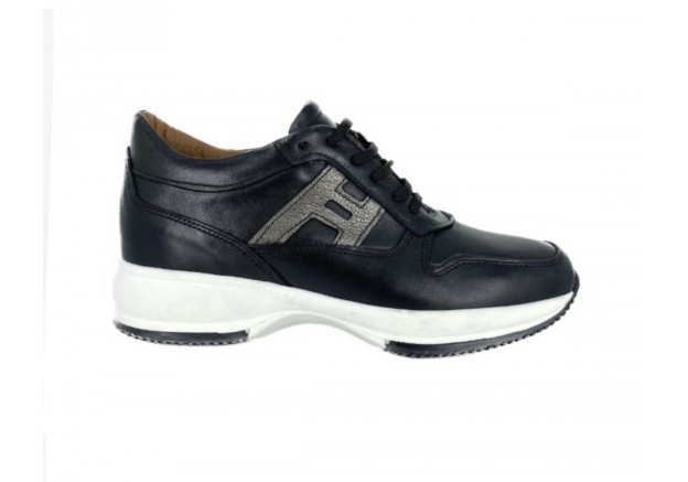 Γυναικεία δερμάτινα sneakers Femina 902 μαύρο  Γυναικεία δερμάτινα sneakers Femina 902 μαύρο
