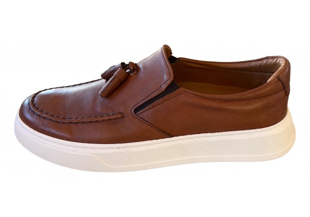 Ανδρικά loafers δερμάτινα σε Ταμπά χρώμα Antonio Ανδρικά loafers δερμάτινα σε Ταμπά χρώμα Antonio