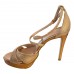 Γυναικείο πέδιλο ψηλό σε χαλκό/nude δέρμα Fardoulis 