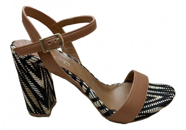 Γυναικείο πέδιλο σε ταμπά χρώμα δερμάτινο Fardoulis